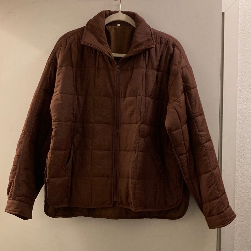 NWOT Brown Quilted Jacket